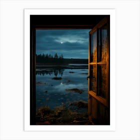 Open Door in the lake Art Print