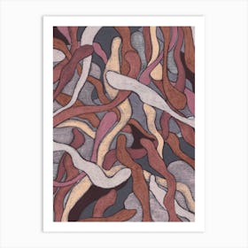 Pearl Color Snakes Art Print