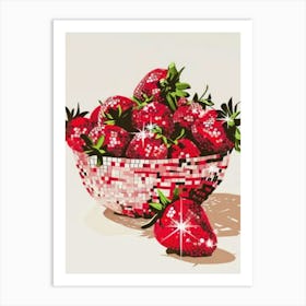 Disco Cherries Art Print , Wall Art Poster 1 Art Print