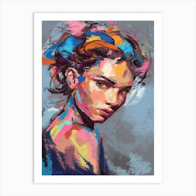 A Captivating Abstract Portrait Of A Woman Art Print