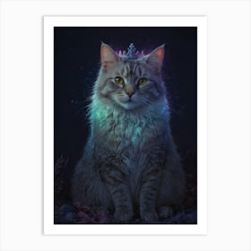 Tiara Cat Art Print