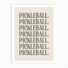 Pickleball Art Print