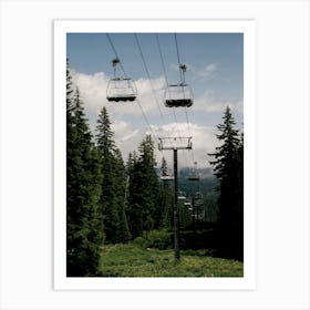 Forest Chairlift Art Print