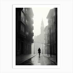 Oviedo, Spain, Black And White Analogue Photography 3 Art Print