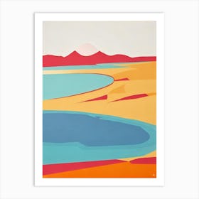 Sandy Island Anguilla Midcentury Art Print