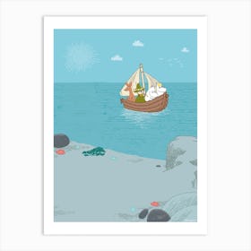 The Moomin Collection Beach Time Art Print