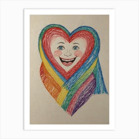 Rainbow Heart 5 Art Print