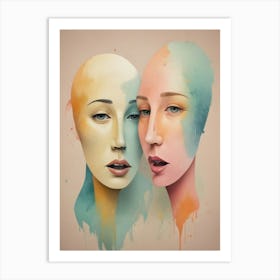 Two Faces 1 Art Print