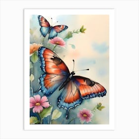 Colorful Butterfly Painting Art Print