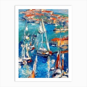 Port Of Marseille France Abstract Block 1 harbour Art Print