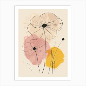 Dakar Flower Market Boho Minimalist Style Art Print