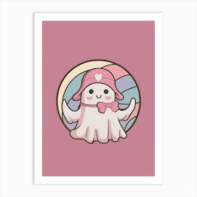 Kawaii Ghost Art Print