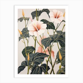 Flower Illustration Morning Glory 4 Art Print