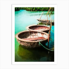 River Coracles Vietnam Art Print
