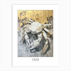Crab Precisionist Illustration 4 Poster Art Print