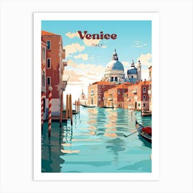 Venice Italy Lagoon Travel Art Illustration Art Print