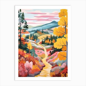 Padjelanta Trail Sweden 3 Hike Illustration Art Print