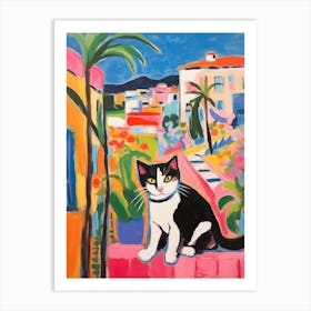 Painting Of A Cat In Marbella Spain 5 Art Print