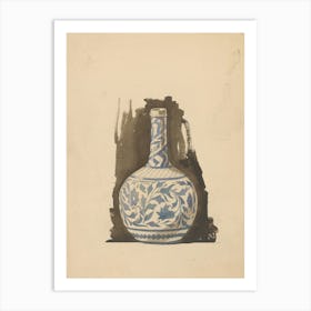 Blue And White Vase Art Print