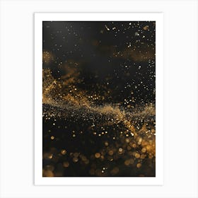 Gold Dust On Black Background 1 Art Print