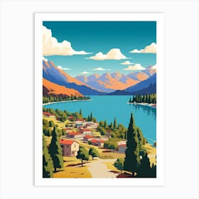 Lake Chelan Retro Pop Art 1 Art Print