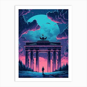 Brandenburg Gate Berlin Germany Painting Art Print