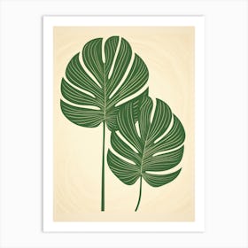 Monstera Leaves Art Print