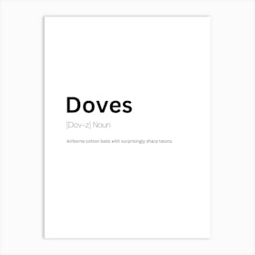 Doves Definition Meaning Art Print