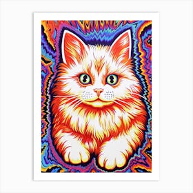 Louis Wain Kaleidoscope Psychedelic Cat 5 Art Print