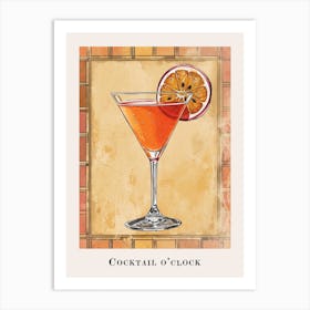 Cocktail O Clock Tile Poster Art Print