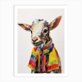 Baby Animal Wearing Sweater Goat 3 Art Print