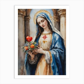 Immaculate Heart Of Mary Art Print