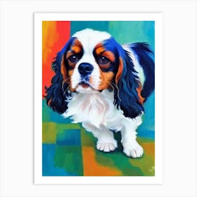 Cavalier King Charles Spaniel Fauvist Style Dog Art Print