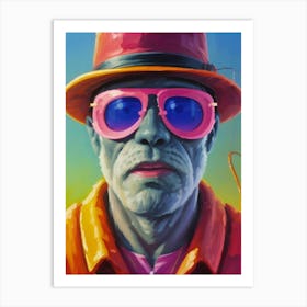 Man In Hat 2 Art Print