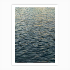 Light reflections in blue-grey sea water Art Print