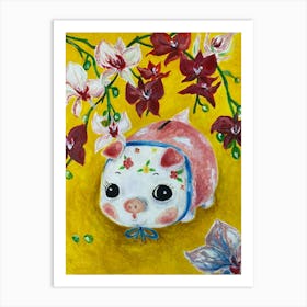 Piggy Bank Reggaepainting - Acrylic Painting  Art Print