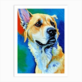 Belgian Laekenois Fauvist Style Dog Art Print