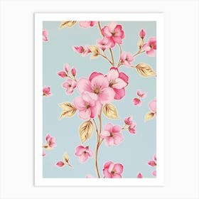 Cherry Blossom Wallpaper Art Print