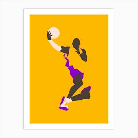 Basketball Player In The Air Art Print