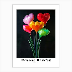 Bright Inflatable Flowers Poster Bleeding Heart 1 Art Print