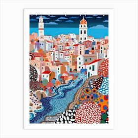 Trapani, Italy, Illustration In The Style Of Pop Art 4 Art Print