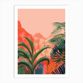 Boho Plant Painting Areca Palm 3 Art Print