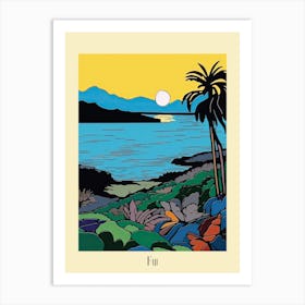 Poster Of Minimal Design Style Of Fiji 2 Art Print