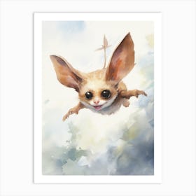 Light Watercolor Painting Of A Mahogany Glider 1 Art Print