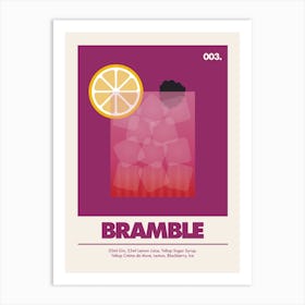 Bramble, Cocktail Print (Deep Pink) Art Print