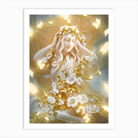Golden Fairy 8 Art Print