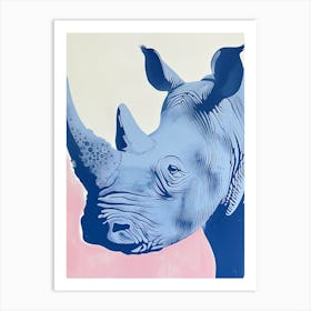 Blue Rhino Close-Up Art Print