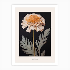 Flower Illustration Marigold 1 Poster Art Print