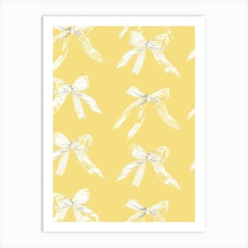 Sunshine Coquette Bows 1 Pattern Art Print