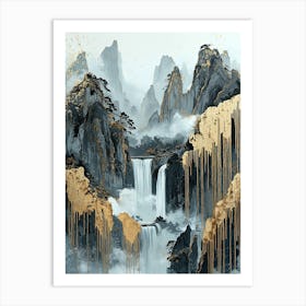 Carstensz Golden Peaks - Abstract Opulence Art Print